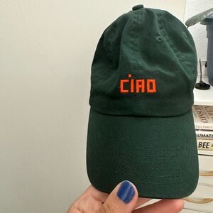 Claire V ciao forest green hat